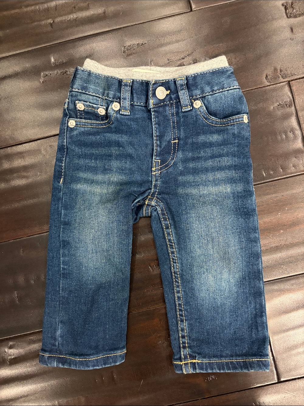 Levi's Kids Dark Blue Denim Jeans with Elastic Waist